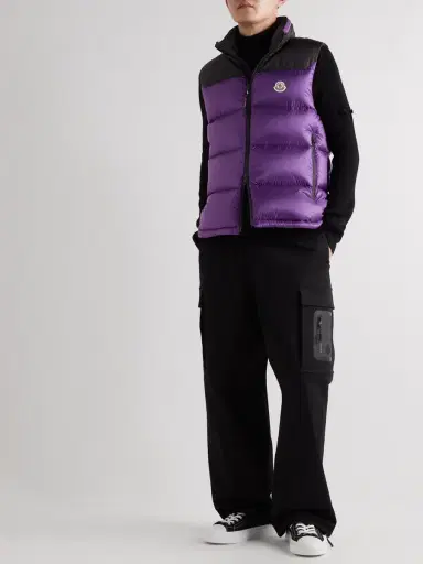 Moncler Ophrys Logo-Appliquéd Colour-Block Quilted Shell and Ripstop Down Gilet - Men | Thumbnail 2 Moncler Ophrys Logo-Appliquéd Colour-Block Quilted Shell and Ripstop Down Gilet - Men | Thumbnail 2