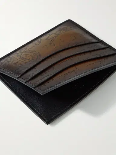 Berluti Bambou Scritto Venezia Leather Cardholder - Men | Thumbnail 4 Berluti Bambou Scritto Venezia Leather Cardholder - Men | Thumbnail 4