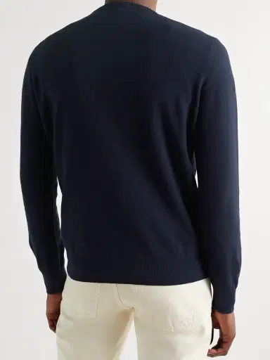 Loro Piana Slim-Fit Cotton and Silk-Blend Sweater - Men | Thumbnail 3 Loro Piana Slim-Fit Cotton and Silk-Blend Sweater - Men | Thumbnail 3