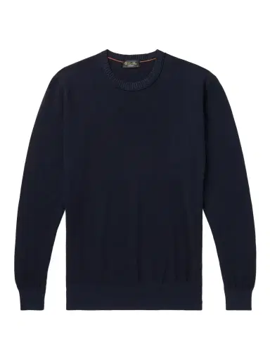 Loro Piana Slim-Fit Cotton and Silk-Blend Sweater - Men | Thumbnail 1 Loro Piana Slim-Fit Cotton and Silk-Blend Sweater - Men | Thumbnail 1