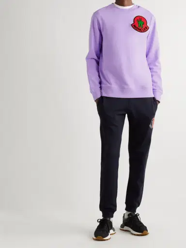 Moncler Genius 2 Moncler 1952 Logo-Flocked Cotton-Jersey Sweatshirt - Men | Thumbnail 2 Moncler Genius 2 Moncler 1952 Logo-Flocked Cotton-Jersey Sweatshirt - Men | Thumbnail 2