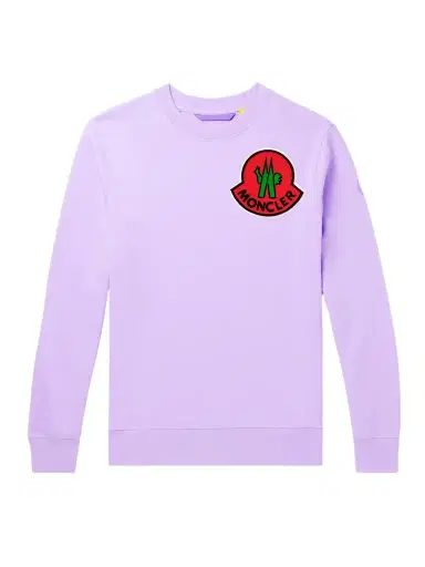 Moncler Genius 2 Moncler 1952 Logo-Flocked Cotton-Jersey Sweatshirt - Men | Thumbnail 1 Moncler Genius 2 Moncler 1952 Logo-Flocked Cotton-Jersey Sweatshirt - Men | Thumbnail 1