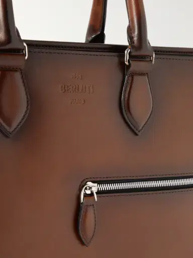 Berluti Un Jour Scritto Venezia Leather Briefcase - Men | Thumbnail 4