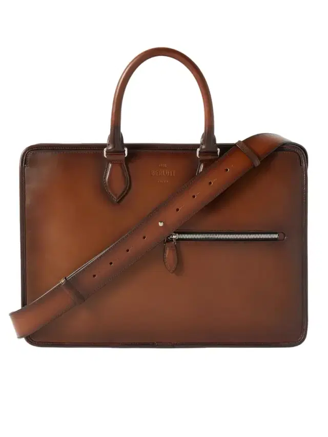 Un Jour Scritto Venezia Leather Briefcase - Men