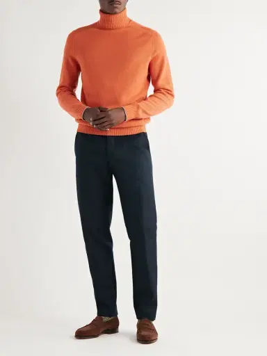 Loro Piana Slim-Fit Cotton and Wool-Blend Twill Chinos - Men | Thumbnail 2