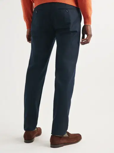 Loro Piana Slim-Fit Cotton and Wool-Blend Twill Chinos - Men | Thumbnail 3
