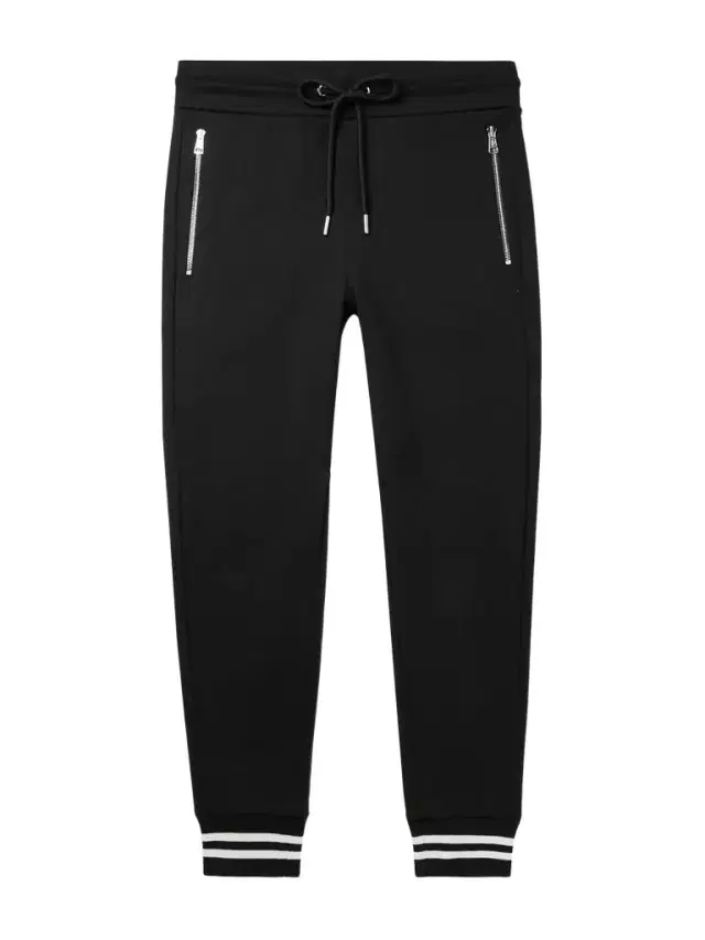 Tapered Striped Cotton-Jersey Sweatpants - Men Tapered Striped Cotton-Jersey Sweatpants - Men