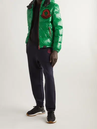 Moncler Genius 2 Moncler 1952 Haggi Logo-Appliquéd Quilted Recycled Glossed-Shell Hooded Down Jacket - Men | Thumbnail 2 Moncler Genius 2 Moncler 1952 Haggi Logo-Appliquéd Quilted Recycled Glossed-Shell Hooded Down Jacket - Men | Thumbnail 2