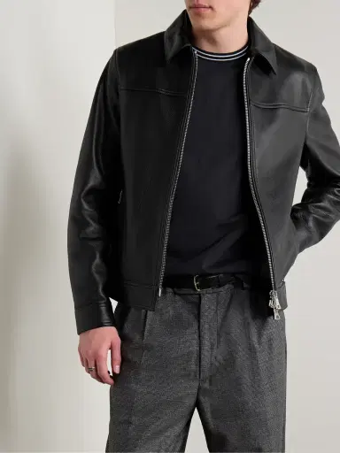 MR P. Full-Grain Leather Coach Jacket - Men | Thumbnail 3