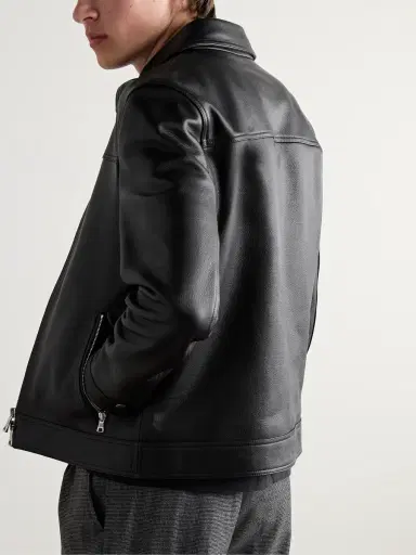 MR P. Full-Grain Leather Coach Jacket - Men | Thumbnail 4