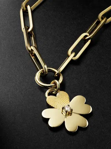 Foundrae Classic Fob Clip Chain and Four Heart Clover 18-Karat Gold Diamond Bracelet - Men | Thumbnail 3 Foundrae Classic Fob Clip Chain and Four Heart Clover 18-Karat Gold Diamond Bracelet - Men | Thumbnail 3