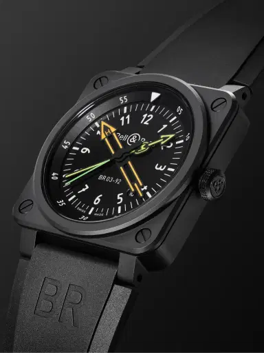 Bell & Ross BR 03-92 Radiocompass Limited Edition Automatic 42mm Ceramic and Rubber Watch, Ref. No. BR0392-RCO-CE/SRB - Men | Thumbnail 3 Bell & Ross BR 03-92 Radiocompass Limited Edition Automatic 42mm Ceramic and Rubber Watch, Ref. No. BR0392-RCO-CE/SRB - Men | Thumbnail 3