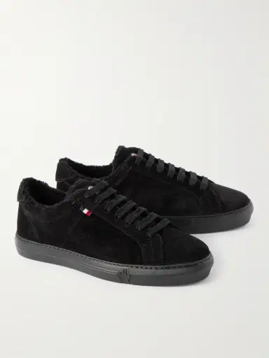 Moncler New Monaco Shearling-Lined Suede Sneakers - Men | Thumbnail 4 Moncler New Monaco Shearling-Lined Suede Sneakers - Men | Thumbnail 4