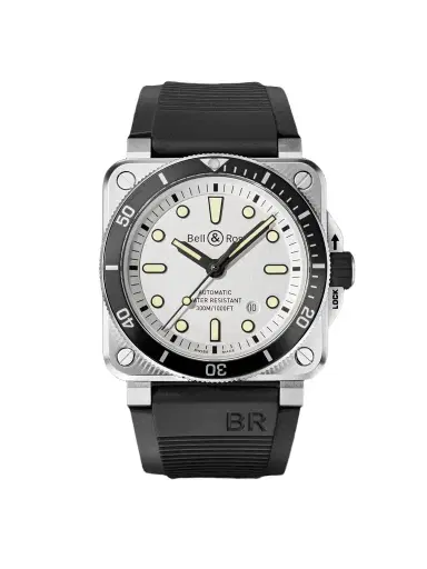 Bell & Ross BR 03-92 Diver Automatic Stainless Steel Watch, Ref. BR0392-D-WH-ST/SRB - Men | Thumbnail 1 Bell & Ross BR 03-92 Diver Automatic Stainless Steel Watch, Ref. BR0392-D-WH-ST/SRB - Men | Thumbnail 1