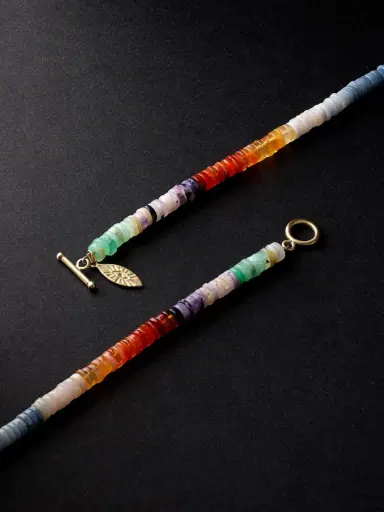 Jacquie Aiche Gold, Opal and Diamond Beaded Necklace - Men | Thumbnail 3