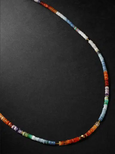 Jacquie Aiche Gold, Opal and Diamond Beaded Necklace - Men | Thumbnail 1