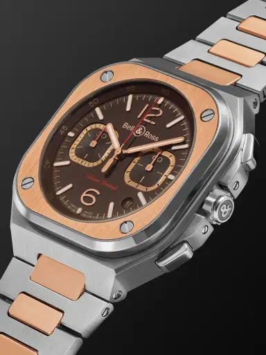 Bell & Ross BR 05 Limited Edition Automatic Chronograph Stainless Steel and Rose Gold Watch, Ref. BR05C-LDA/SSG - Men | Thumbnail 4 Bell & Ross BR 05 Limited Edition Automatic Chronograph Stainless Steel and Rose Gold Watch, Ref. BR05C-LDA/SSG - Men | Thumbnail 4