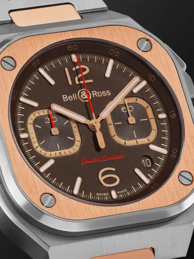 Bell & Ross BR 05 Limited Edition Automatic Chronograph Stainless Steel and Rose Gold Watch, Ref. BR05C-LDA/SSG - Men | Thumbnail 6 Bell & Ross BR 05 Limited Edition Automatic Chronograph Stainless Steel and Rose Gold Watch, Ref. BR05C-LDA/SSG - Men | Thumbnail 6
