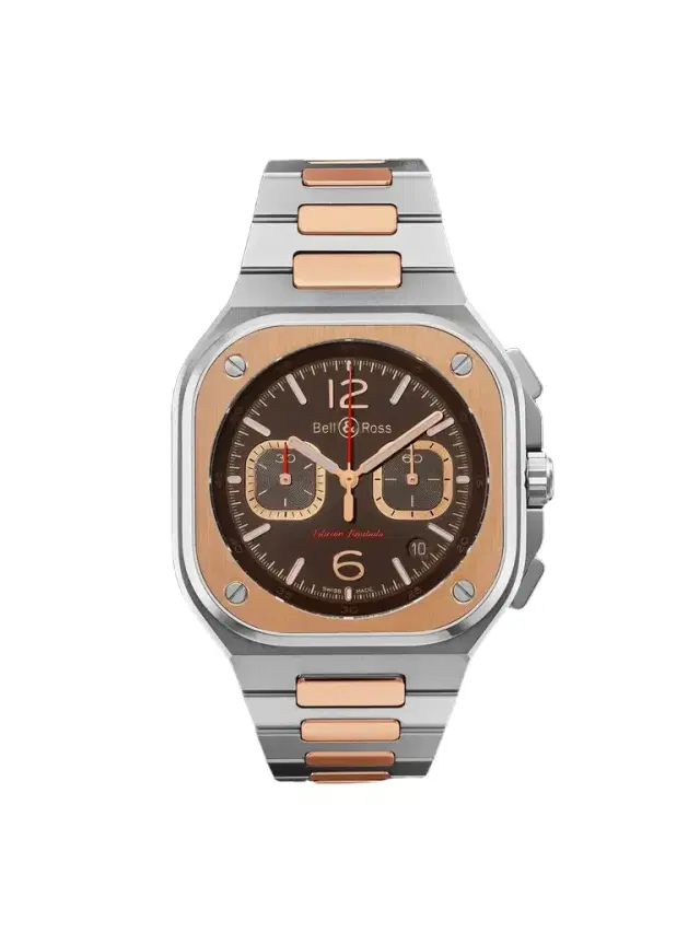 Bell & Ross BR 05 Limited Edition Automatic Chronograph Stainless Steel and Rose Gold Watch, Ref. BR05C-LDA/SSG - Men