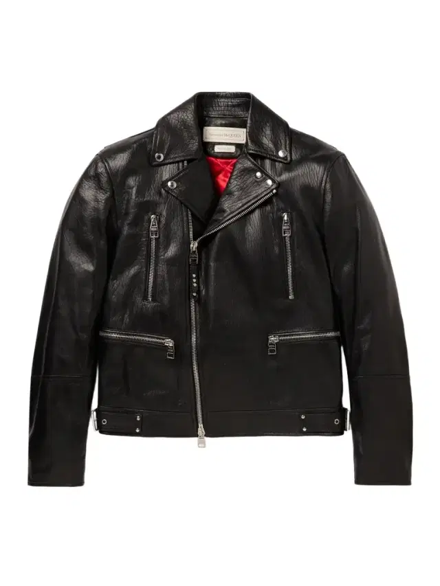 Slim-Fit Zip-Detailed Leather Biker Jacket - Men