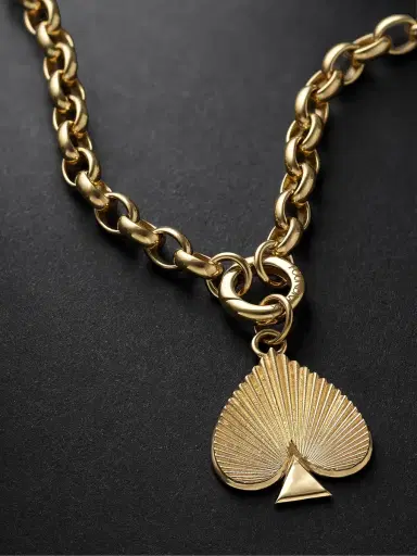 Foundrae Medium Spade 18-Karat Gold Pendant Necklace - Men | Thumbnail 4 Foundrae Medium Spade 18-Karat Gold Pendant Necklace - Men | Thumbnail 4