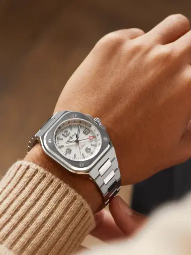 Bell & Ross BR 05 GMT Automatic Stainless Steel Watch, Ref. BR05G-SI-ST/SST - Men | Thumbnail 2 Bell & Ross BR 05 GMT Automatic Stainless Steel Watch, Ref. BR05G-SI-ST/SST - Men | Thumbnail 2