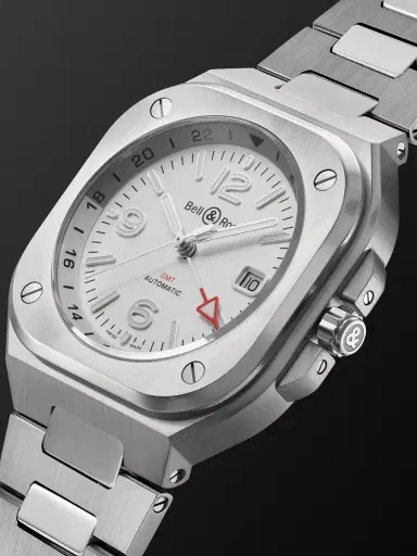 Bell & Ross BR 05 GMT Automatic Stainless Steel Watch, Ref. BR05G-SI-ST/SST - Men | Thumbnail 4 Bell & Ross BR 05 GMT Automatic Stainless Steel Watch, Ref. BR05G-SI-ST/SST - Men | Thumbnail 4