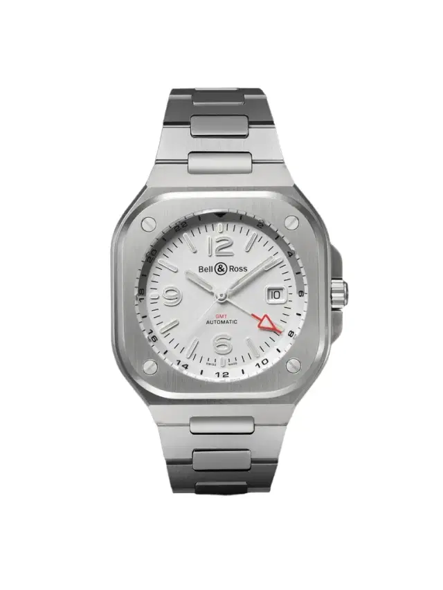 Bell & Ross BR 05 GMT Automatic Stainless Steel Watch, Ref. BR05G-SI-ST/SST - Men