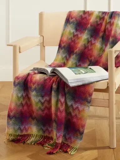 Missoni Home Montgomery Fringed Striped Recycled Wool-blend Throw | Thumbnail 2