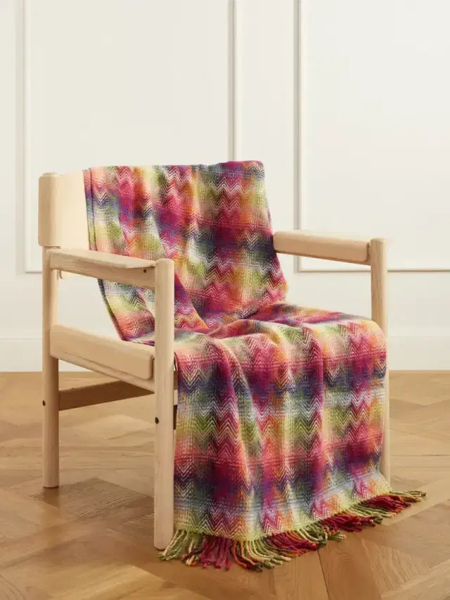 Missoni Home Montgomery Fringed Striped Recycled Wool-blend Throw