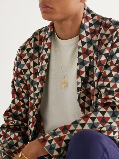 Foundrae Spade Medium 18-Karat Gold Necklace - Men | Thumbnail 2