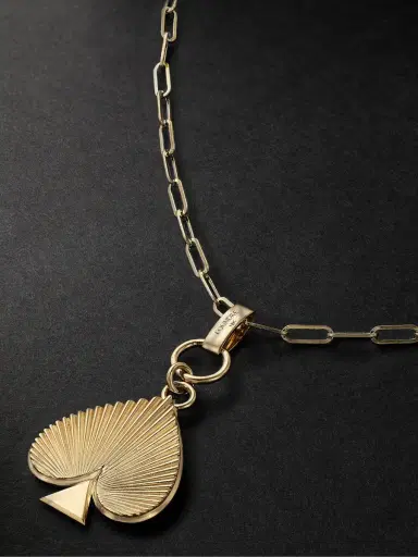 Foundrae Spade Medium 18-Karat Gold Necklace - Men | Thumbnail 4