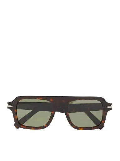 DIOR Eyewear DiorBlackSuit N2I Havana Geometric Tortoiseshell Acetate Sunglasses - Men | Thumbnail 1