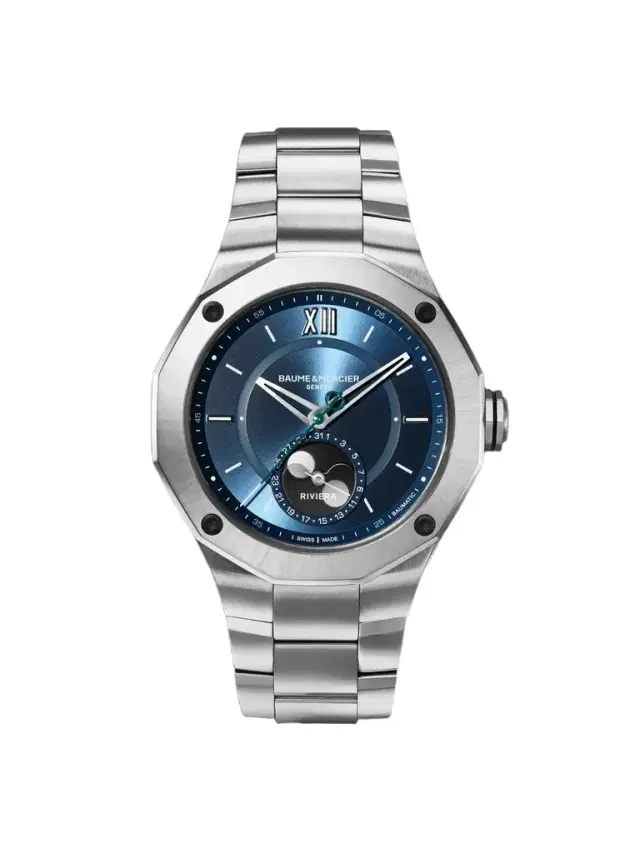 Baume & Mercier Riviera Baumatic Automatic Moon-Phase Stainless Steel Watch, Ref. 10682 - Men