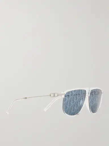 DIOR Eyewear CD Link S2U D-Frame Acetate and Silver-Tone Mirrored Sunglasses - Men | Thumbnail 3