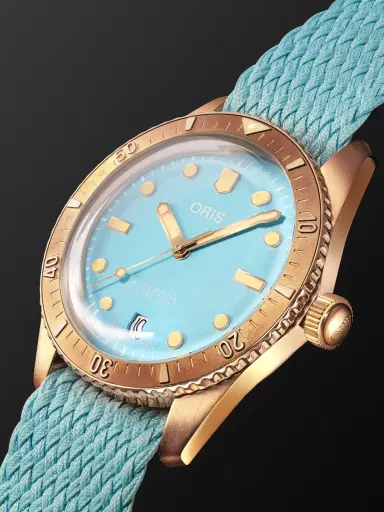 ORIS Divers Sixty-Five Automatic Bronze and Recycled-Perlon Watch, Ref. 01 733 7771 3155-07 3 19 02BR - Men | Thumbnail 3 ORIS Divers Sixty-Five Automatic Bronze and Recycled-Perlon Watch, Ref. 01 733 7771 3155-07 3 19 02BR - Men | Thumbnail 3