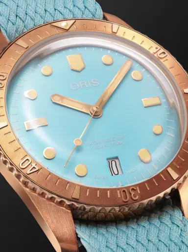 ORIS Divers Sixty-Five Automatic Bronze and Recycled-Perlon Watch, Ref. 01 733 7771 3155-07 3 19 02BR - Men | Thumbnail 5 ORIS Divers Sixty-Five Automatic Bronze and Recycled-Perlon Watch, Ref. 01 733 7771 3155-07 3 19 02BR - Men | Thumbnail 5