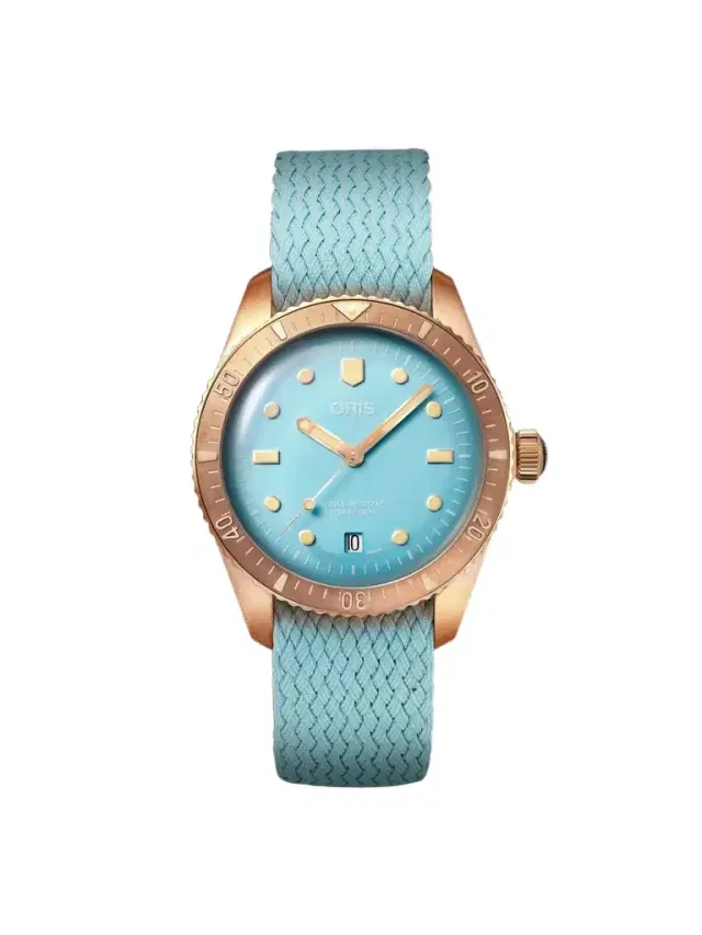 ORIS Divers Sixty-Five Automatic Bronze and Recycled-Perlon Watch, Ref. 01 733 7771 3155-07 3 19 02BR - Men