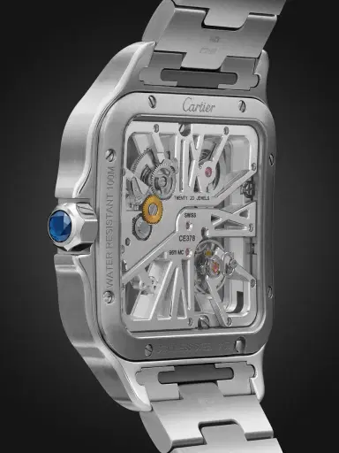 Cartier Santos de Limited Edition Hand-Wound Skeleton 39.8mm Interchangeable Steel and Rubber Watch, Ref. No. WHSA0026 - Men | Thumbnail 5