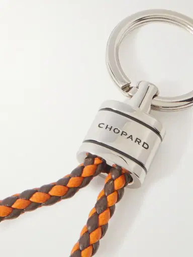 Chopard Braided Leather and Silver-Tone Keyring - Men | Thumbnail 3 Chopard Braided Leather and Silver-Tone Keyring - Men | Thumbnail 3