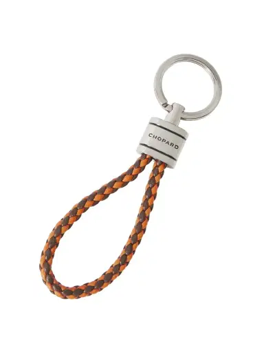 Chopard Braided Leather and Silver-Tone Keyring - Men | Thumbnail 1 Chopard Braided Leather and Silver-Tone Keyring - Men | Thumbnail 1