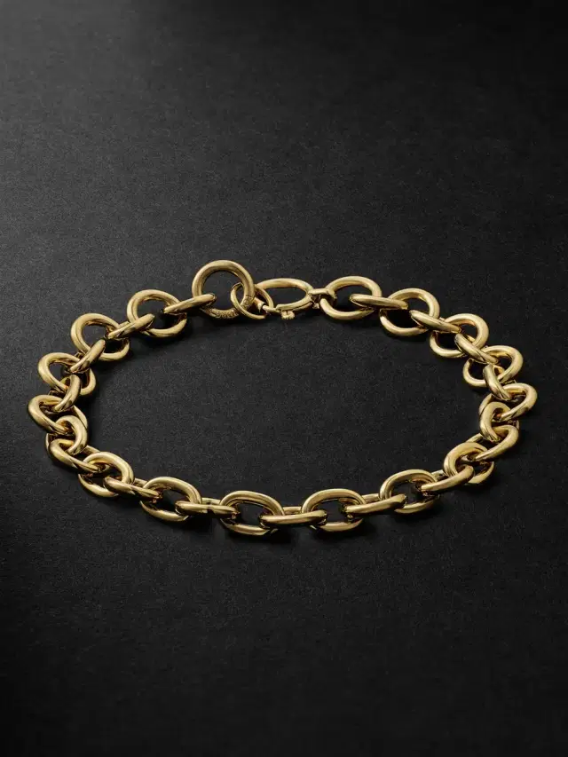Foundrae Mixed Link 18-Karat Gold Chain Bracelet - Men
