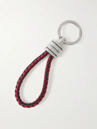 Chopard Braided Leather and Silver-Tone Keyring - Men | Thumbnail 2 Chopard Braided Leather and Silver-Tone Keyring - Men | Thumbnail 2