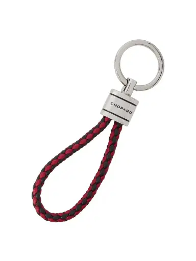 Chopard Braided Leather and Silver-Tone Keyring - Men | Thumbnail 1 Chopard Braided Leather and Silver-Tone Keyring - Men | Thumbnail 1