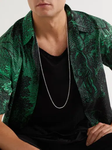 Suzanne Kalan 18-Karat White Gold Tennis Necklace - Men | Thumbnail 2