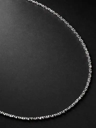Suzanne Kalan 18-Karat White Gold Tennis Necklace - Men | Thumbnail 1
