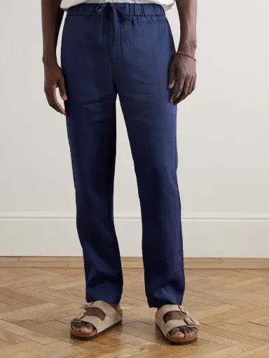 Frescobol Carioca Oscar Straight-Leg Linen and Cotton-Blend Drawstring Trousers - Men | Thumbnail 3 Frescobol Carioca Oscar Straight-Leg Linen and Cotton-Blend Drawstring Trousers - Men | Thumbnail 3