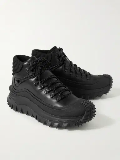 Moncler Trailgrip Rubber-Trimmed Leather and GORE-TEX Boots - Men | Thumbnail 3