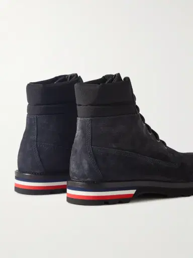 Moncler Vancouver Canvas-Trimmed Suede Boots - Men | Thumbnail 5 Moncler Vancouver Canvas-Trimmed Suede Boots - Men | Thumbnail 5
