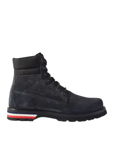 Moncler Vancouver Canvas-Trimmed Suede Boots - Men | Thumbnail 1 Moncler Vancouver Canvas-Trimmed Suede Boots - Men | Thumbnail 1